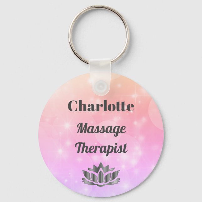 Porte-clés Joli Porte - clé de massothérapeute personnalisé (Recto)