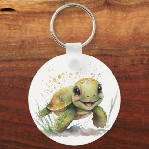 Porte-clés Joli Porte - clé de tortue gaie
