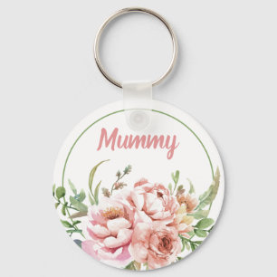 Porte-clés Joli Porte - clé Floral Personnalisé Pour Maman