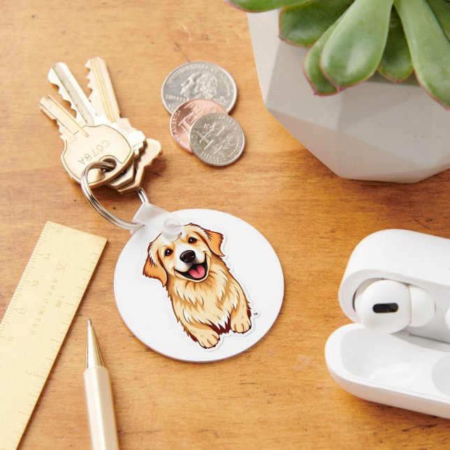 Porte-clés Joli Porte - clé Golden Retriever (Bureau)