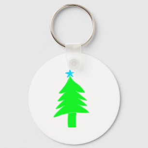 Porte-clés joli sapin de Noël vert
