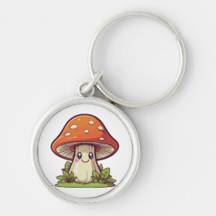Porte-clés Joli style kawaii, cueillette de champignons