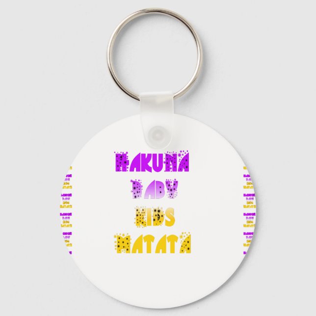 Porte-clés Joli violet et jaune Hakuna Matata bébé enfants G (Recto)