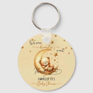 Porte-clés Jolie aquarelle ours endormi sur la lune Baby Show