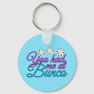 Porte-clés Jolie Bunco Jeu Nuit Pink Blue Dice