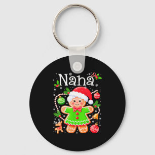 Porte-clés Jolie famille en pain d'épices Nana Noël correspon