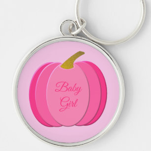 Porte-clés Jolie fille rose Citrouille Personnalisé