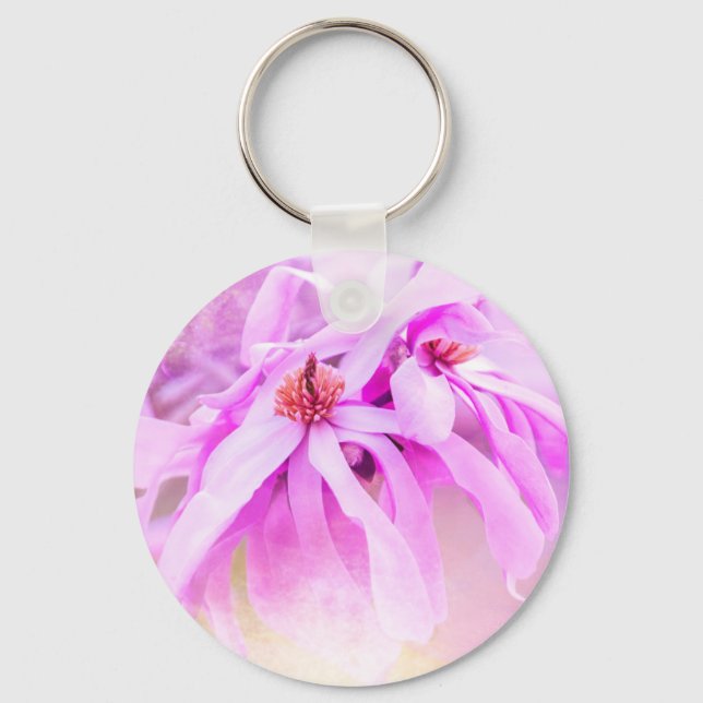 Porte-clés Jolie floraison rose (Recto)