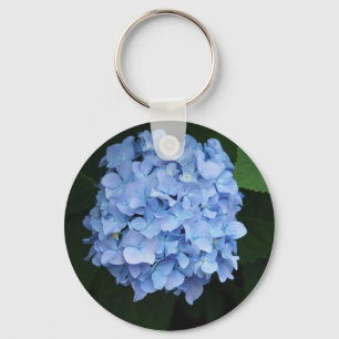 Porte-clés Jolie Hydrangée Bleue Photo Florale