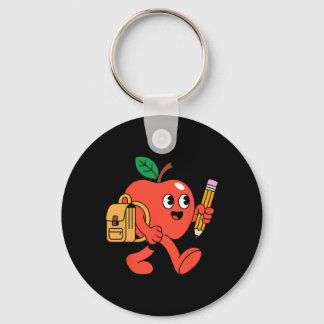 Porte-clés Jolie pomme qui retourne à l'école