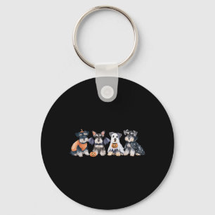 Porte-clés Jolie sorcière fantôme Schnauzer miniature chien H