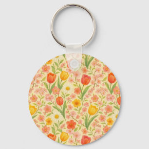 Porte-clés Jolies fleurs de Pâques/printemps à motifs