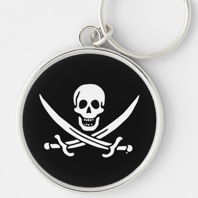 Porte-clés Jolly roger drapeau de pirate (Devant)