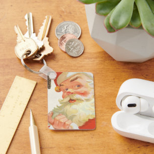 Porte-clés Jolly Santa Claus avec secret, Noël Vintage