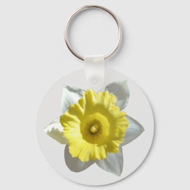 Porte-clés Jonquille Blanche (Recto)