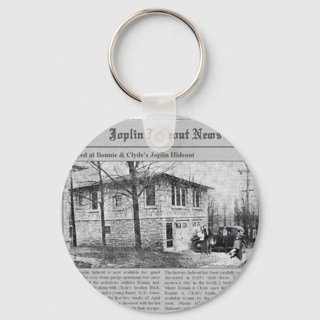 Porte-clés Joplin Hideout de Bonnie & Clyde (Recto)