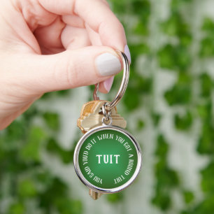 Porte-clés Jouer Vert Gradient "Une Tuit Ronde"