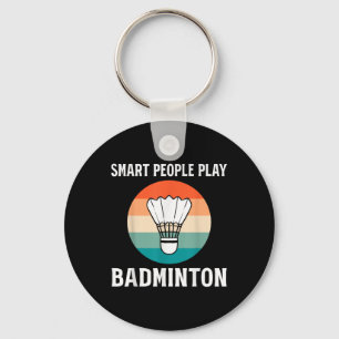Porte-clés Joueur de badminton de shuttle drôle