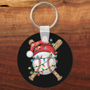 Porte-clés Joueur de baseball de Noël Sports Santa