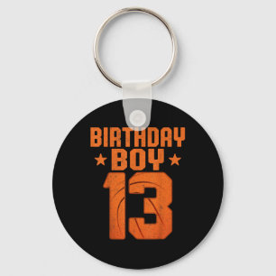 Porte-clés Joueur de basketball 13e anniversaire de 13 ans