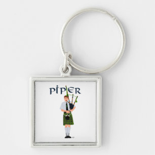 Porte-clés Joueur de cornemuse - Kilt vert