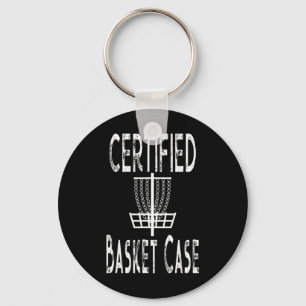 Porte-clés Joueur de disc golf drôle certifié panier cas 