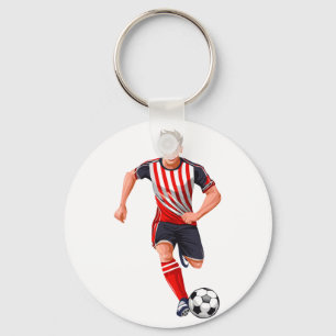 Porte-clés Joueur de football homme