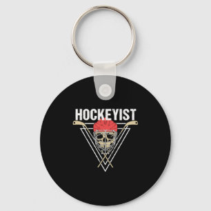 Porte-clés Joueur de hockey éffrayant Enforcer Halloween os c
