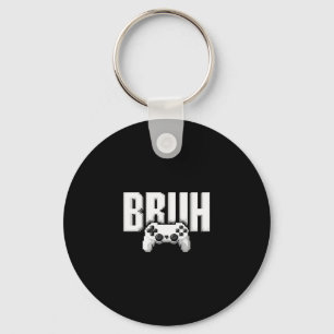 Porte-clés Joueur de jeu vidéo drôle bruh manette de jeu pour