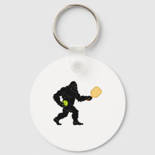 Porte-clés Joueur de pickleball Bigfoot raquette sasquatch te