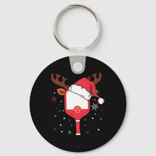 Porte-clés Joueur de Pickleball Noël Reindees Noël
