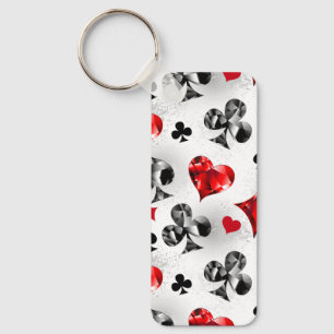 Porte-clés Joueur de poker Joueur de cartes de jouer costumes