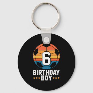 Porte-clés Joueur de soccer de 6 ans 6e anniversaire pour gar