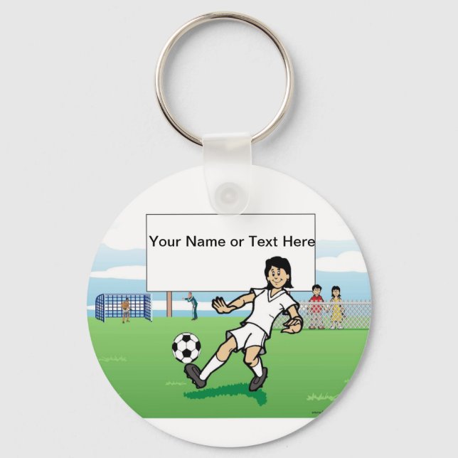 Porte-clés Joueur de soccer personnalisé, Jeunesse - Dessin f (Recto)