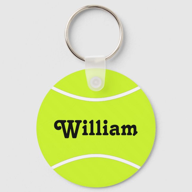 Porte-clés Joueur de tennis personnalisé ou nom d'équipe Port (Recto)