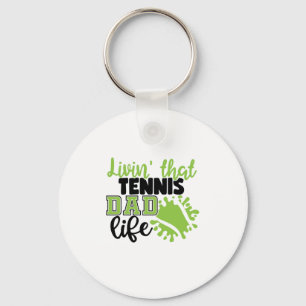 Porte-clés Joueur de tennis Vivre cette vie de papa de tenn