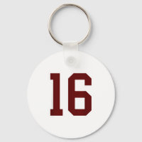 Joueur en maillot numéro 16 marron et blanc Unifor