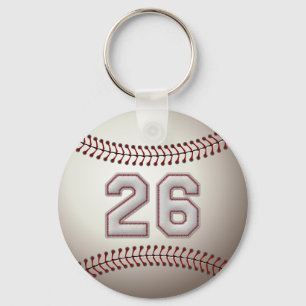 Porte-clés Joueur numéro 26 - points frais de base-ball