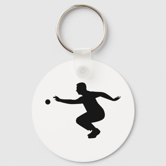 Porte-clés Joueur pétanque (Recto)