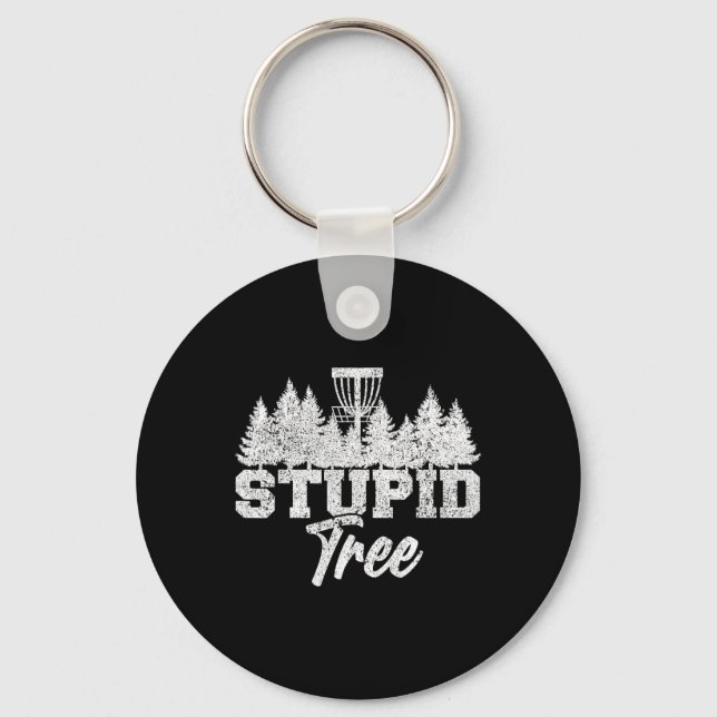 Porte-clés Joueurs de disque de golf en arbre stupide Joueurs (Recto)