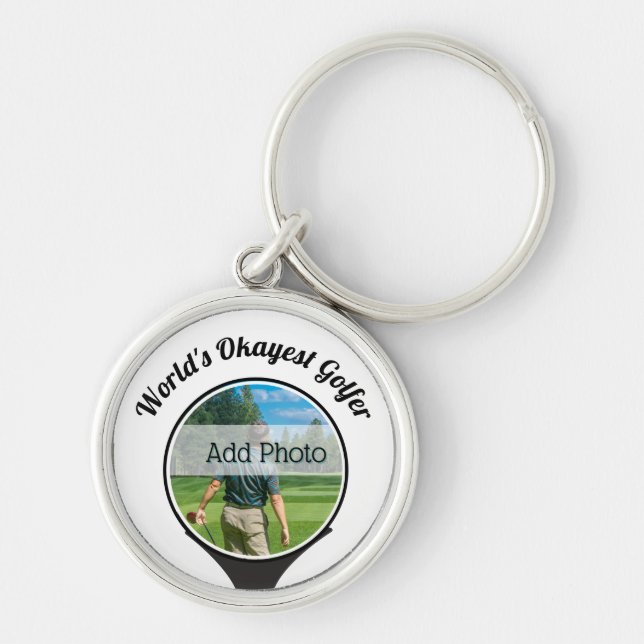 Porte-clés Joueurs de golf mignons photo World's Okayest Golf (Devant)