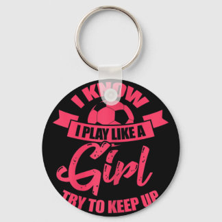 Porte-clés Joueuse de football Fille de football 
