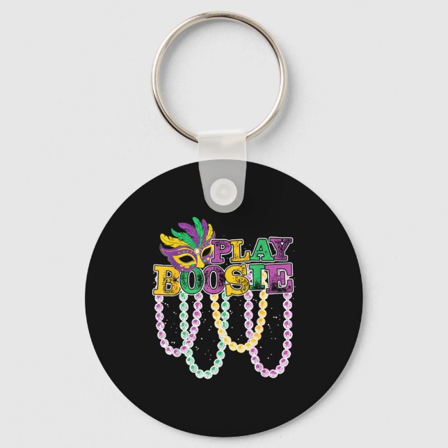 Porte-clés Jouez Boosie Mardi Gras Carnaval Correspondant Drô (Recto)