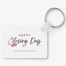 Jour de clôture heureux minimaliste de Realtor Bud