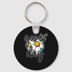 Porte-clés Jour de jeu rétro de football Coquette Bow Femmes 