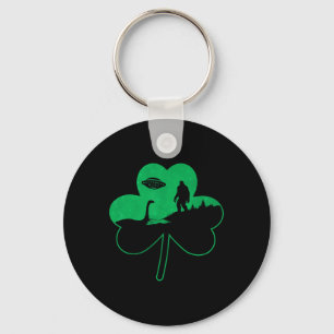 Porte-clés Jour de la Saint Patrick Bigfoot Nessie Ufo Shamro