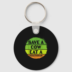 Porte-clés Jour de la Terre Sauver une vache Manger un Végéta