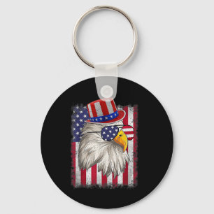 Porte-clés Jour de l'Indépendance Joyeux 4 juillet Design Vin