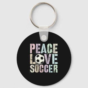 Porte-clés Jour de match de foot Groovy Paix Amour Femmes Enf