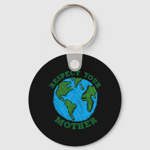 Porte-clés Jour des terres Cadeau Respectez votre mère Nature
